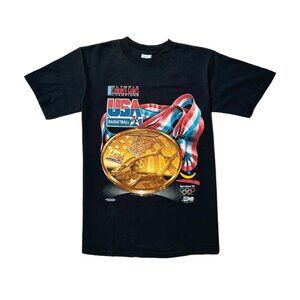 90s Vintage USA Basketball T-shirt Olympics 1992 Barcelona Gold Medal Champions.